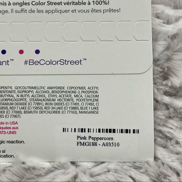 Color Street RETIRED Pink Peppercorn nail strips - NEW & sealed - Picture 4 of 5